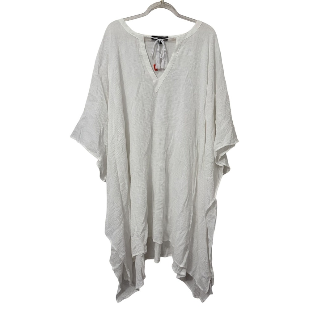 Banana Republic 100% Cotton Tunic Top ML Lagenlook Coastal Oversized Sustainable